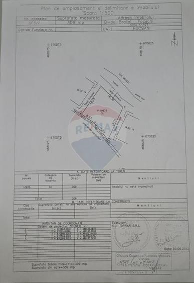 Teren 309mp Focsani / Bulevardul Brailei