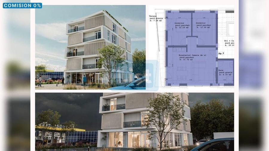 Apartament 3 camere, Lift, Bloc Nou, Comision 0%