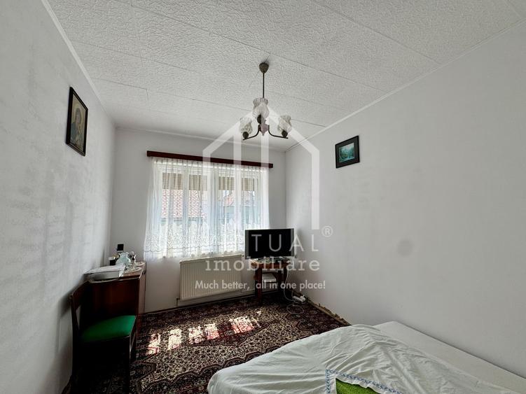 Casa singur in curte, 4 camere, 106mp utili + balcon, spatiu comercial