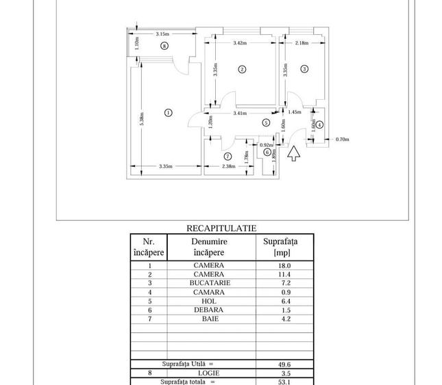Apartament superb cu doua camere, Brancoveanu-Luica, 104.000€ - 10