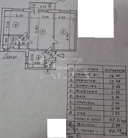 3 camere, N. Grigorescu, decomandat, et. 5, parcare, metrou, anvelopat - 7