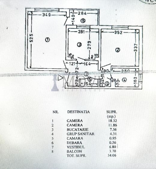 CĂPÂLNA- etaj 3/4- 2 Camere, centrală termică , baie cu fereastră - 1