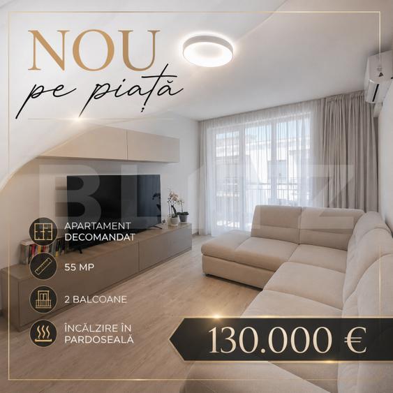 Apartament 2 camere, decomandat | Bartolomeu | Încălzire în pardoseală