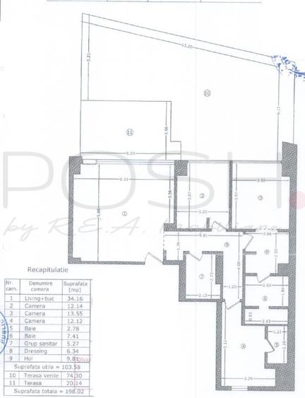 4 camere Ultracentral decomandat,centrală,parcare,an 2023, 198 mp,boxă