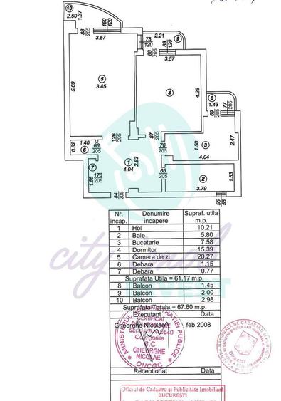 2 camere in noul cartier al Justitiei - Camera de Comert