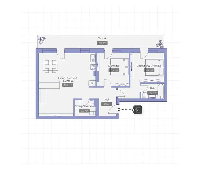 Apartament 3 camere – zona Erou Iancu Nicolae