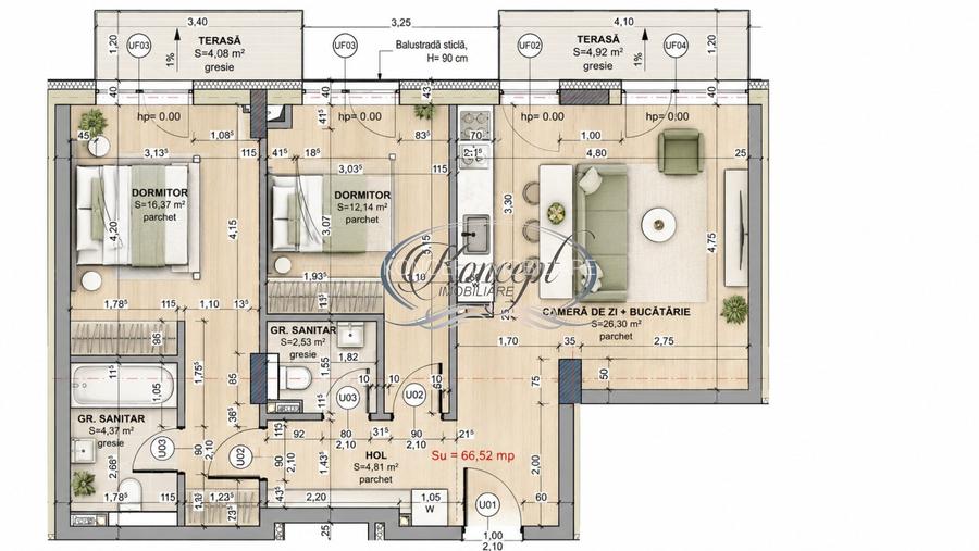 Apartament cu 3 camere in Terra Gardens, Cluj-Napoca - 6