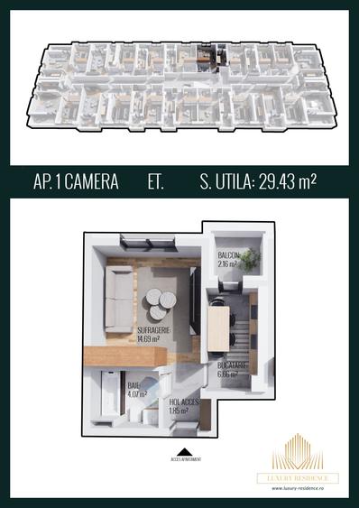 SUPER OFERTA GARSONIERA-LUXURY RESIDENCE CHIAJNA-Sergent Ilie Petre/Comison 0