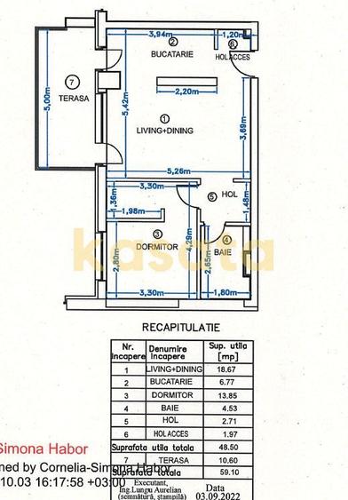 2 camere I Ambiance Residence 2 I 59.10 mp I mobilat si utilat I et 1