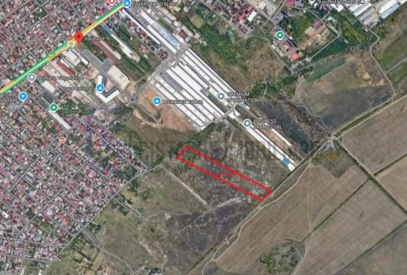 Preț: 609.900 € – TEREN 12.500 MP | KAUFLAND VOLUNTARI | DUBLĂ DESCHIDERE
