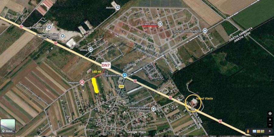 Teren 3,700mp Gulia/DN7 -20 km fata de Pta Victoriei -ideal investitie
