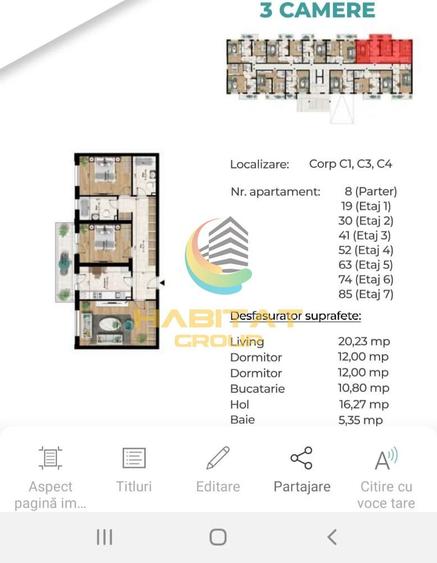 Apartament 3 camere 500 de metri Metrou Berceni!