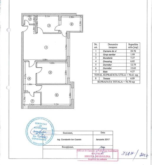 Apartament 3 camere I Greenfield I 77 mp I Mobilat I Parcare inclusa - 9