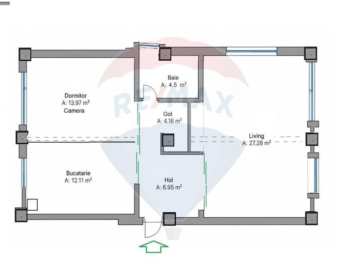 Apartament 3 camere de vânzare zona premium Buna Ziua Comision 0%
