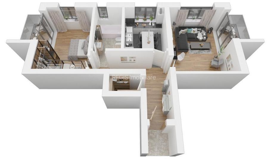 Apartament modern I 2 camere I complexul rezidential Paradis - 8