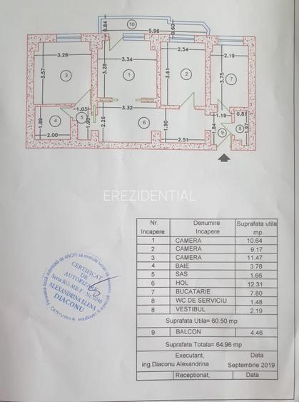 Apartament 3 camere  decomandat – Rahova - Sebastian - 10