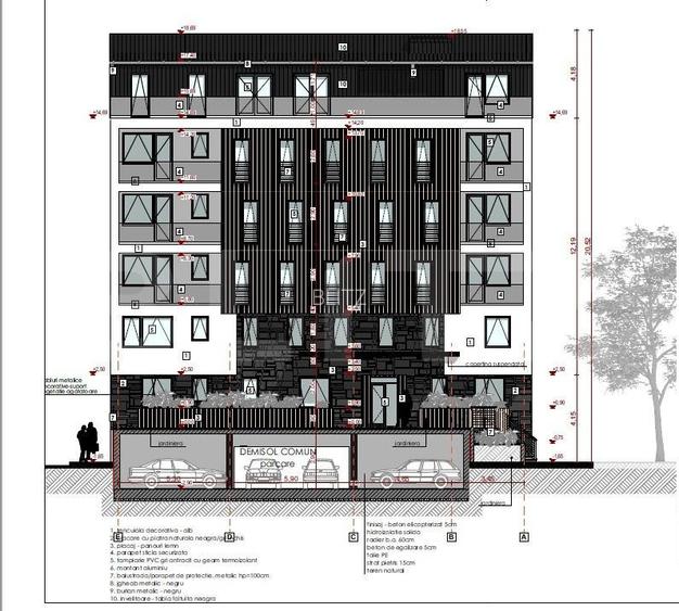 Apartament 2 camere cu CF semifinisat, 58 mp, parcare, zona Somesului - 14