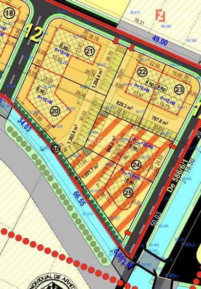 Parcele teren pentru blocuri, cu autorizatie de construire - Mosnita Noua  - 2