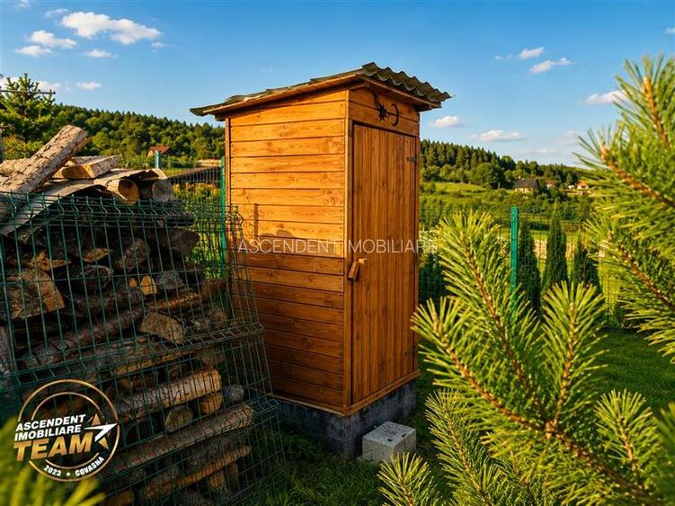 Teren intravilan 520 mp cu casuta din lemn,zona linistita,aproape de oras,Sancra - 9
