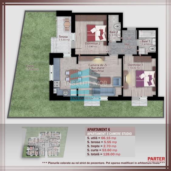 3 camere cu Gradina 53 Mp,Imobil Stil Boutique, Titan -Pallady - 9