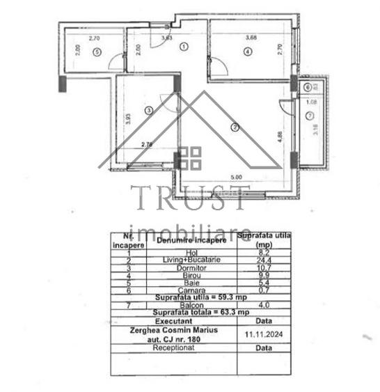 Apartament 2 camere + birou, aproape de VIVO Mall | Bloc nou - 3