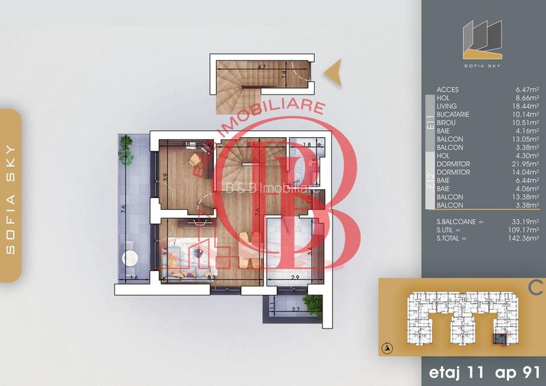 Duplex 3 camere cu 3 bai | Bloc Finalizat langa Metrou Teclu - 1