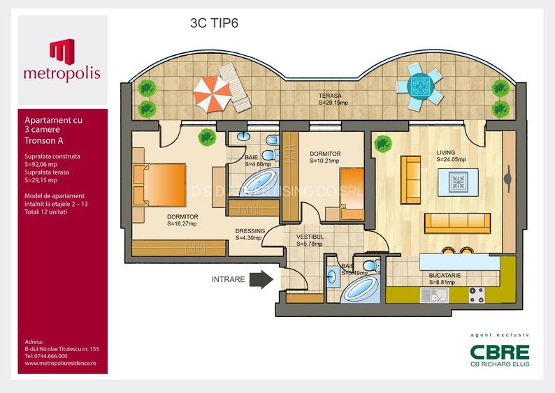 Bucurestii Noi / Pod Constanta - Ap. 3 camere BLOC NOU (Metropolis Residence) - 43