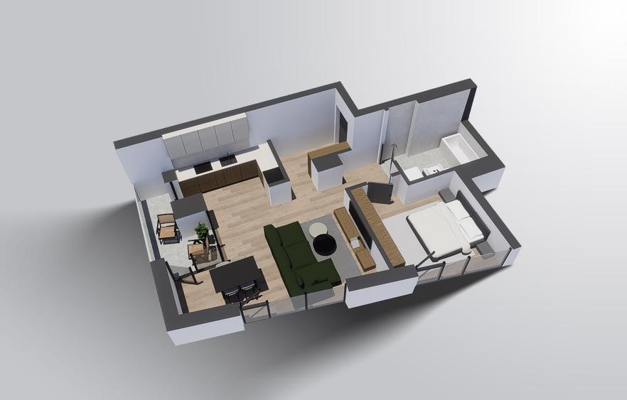 Apartament 2 camere etaj 5 - Alenia Botanic Park