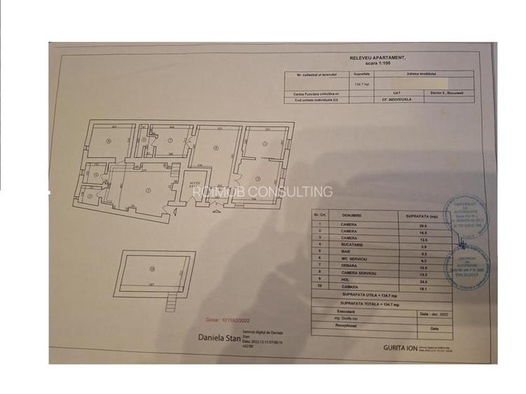 Vila, zona Eminescu, S+P+1+M, 8 camere - 7