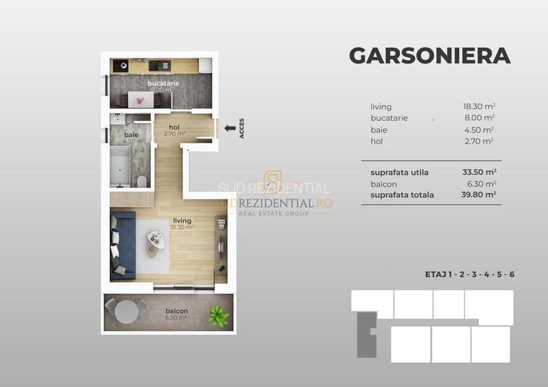 Apartament cu o camera si bucatarie inchisa, zona Grand Arena Mall - 1