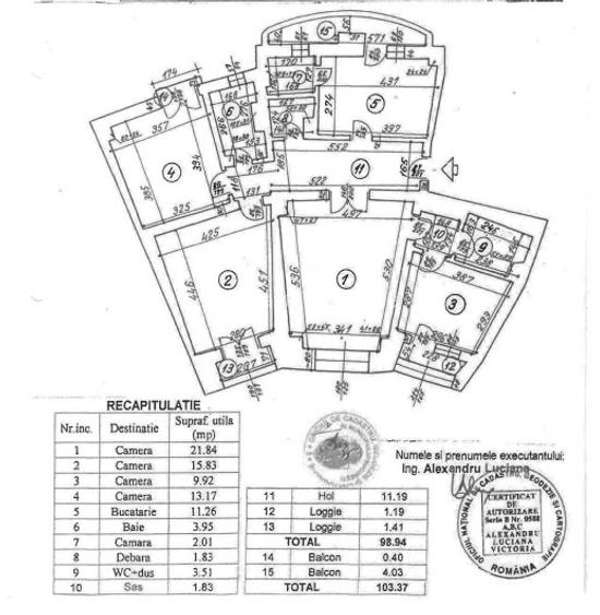 Unirii,Metrou,Parc,Bloc 1995,Etajul 6/8,Decomandat,Geam baie,BOILER,2 BAI - 8