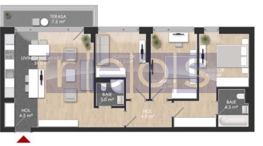 VANZARE 4 CAMERE | TERASA | STRAULESTI | PISCINA PRIVATA A COMPLEXULUI - 1