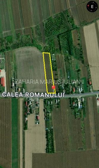 Teren 6.668 mp, de vanzare, loc. BOGDAN VODA, la E-85, com. Saucesti, jud. Bacau - 6