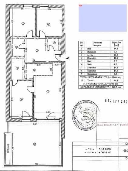 De Inchiriat – Apartament 4 Camere Timpuri Noi, bloc nou, terasă 40 mp Parcare - 5