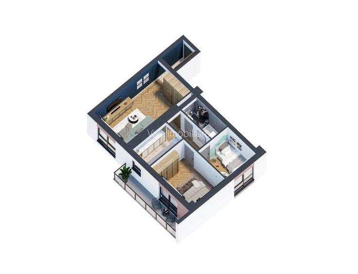 Bloc nou, INTABULAT! Ap 3 camere, 61mp, et 4/5 – Kaufland Galata - 13