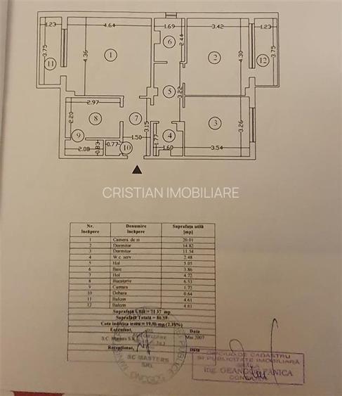 ETAJ  1, Ap 3 camere zona Garii, SPATIOS, 2 vederi, 2 balcoane - 10