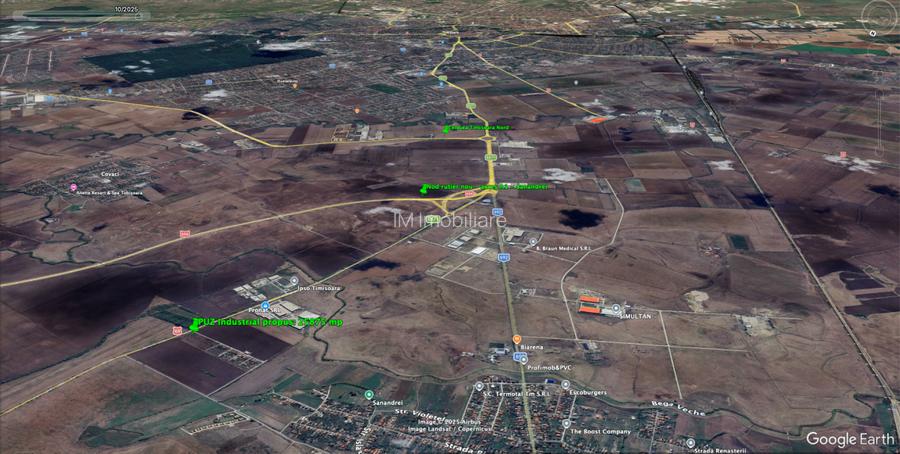 Sanandrei - Parcela Albastra - PUZ Industrial - utilitati complete - Comision 0% - 2