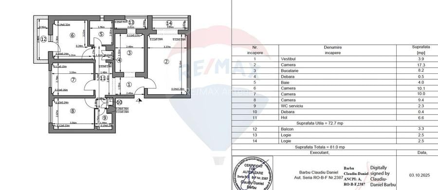 Apartament cu 4 camere - Aparatorii Patriei - Str Democratiei - 14