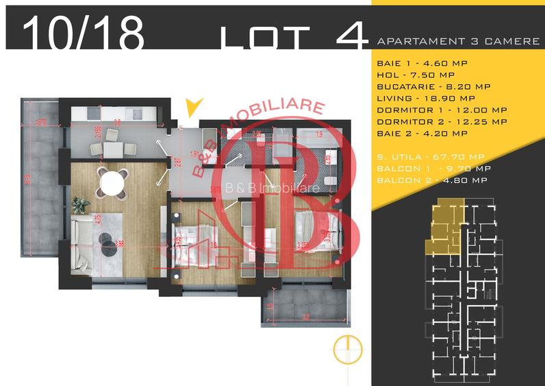3 camere decomandat Titan Pallady  Metrou Nicolae Teclu - 1