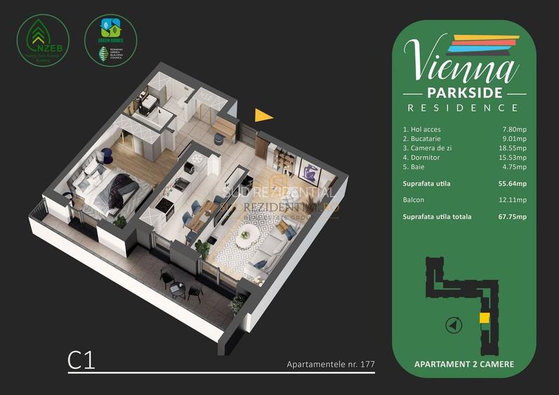 Apartament 2 camere decomandat, parc Tudor Arghezi, Bd. Metalurgiei - 7