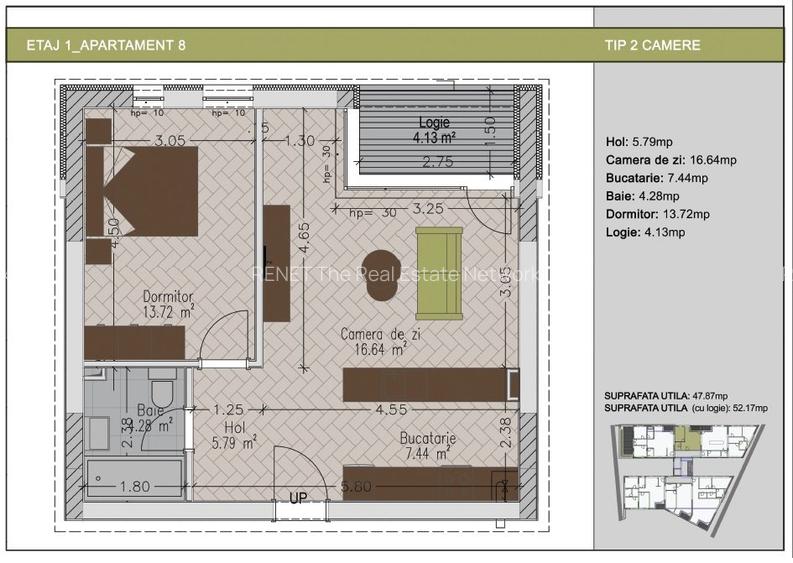 Apartament 2 camere , Nerva Traian - Metrou Timpuri Noi - 5