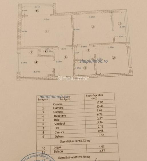 Decomandat spatios 3 camere 1 Decembrie 1918 Faur - 10