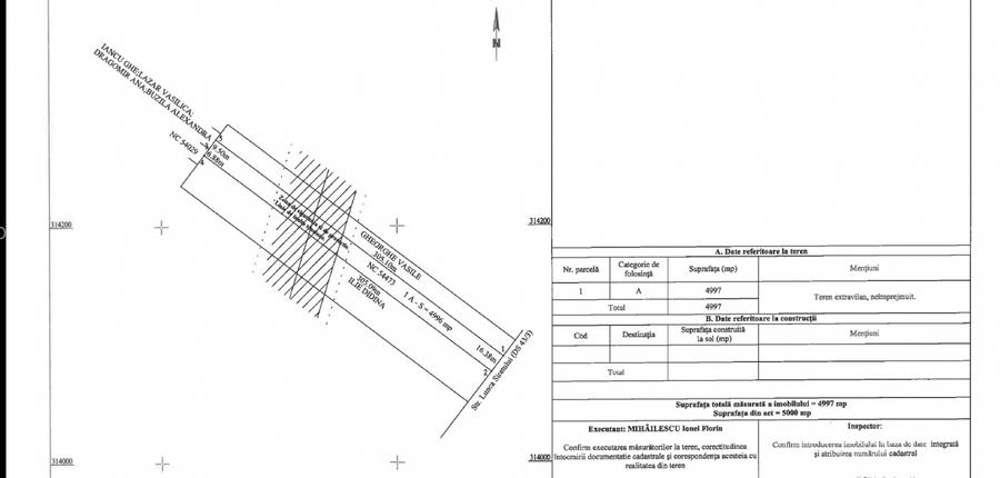 Teren Extravilan In Rate Primaverii Com. Berceni | 4997mp | #EG48 - 3