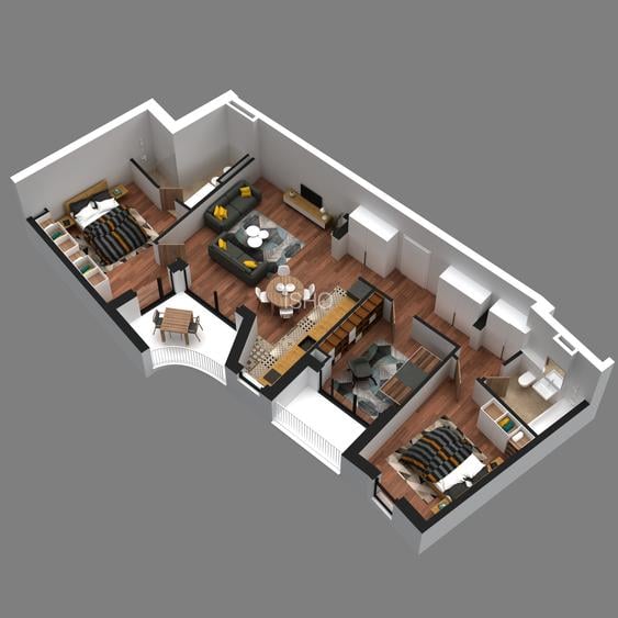 ISHO Riverside U2, Apartament generos cu vedere superba spre gradina si Bega - 2