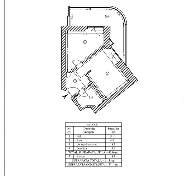 Apartament Tip Studio, Floreasca, Ansamblul Yacht Kid - 16