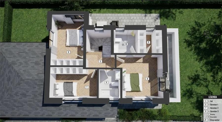 Casă individuală pasivă nZEB de vânzare în Florești, ansamblu exclusivisT
