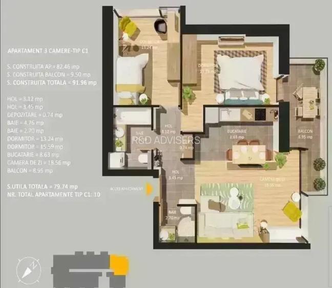 Cotroceni | Apartament 3 Camere | Lux | Bloc nou  | JW Marriott | - 14