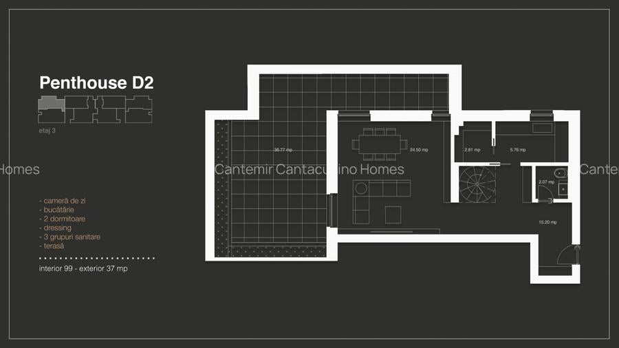 8 Penthouse/ Duplex pe 2 niveluri et. 3+4 cu 3& 4 camere CC Homes/www.cchomes.ro - 3