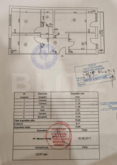 Apartament 3 camere, 70.55 mp, zona Lunca Cetatuii