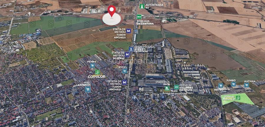 Teren Popesti-Leordeni  - Soseaua de centura  5212 mp cu deschidere 55 ml - 3